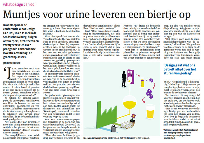 muntjes-voor-urine-leveren-een-biertje-op Artikel in Parool "Muntjes voor urineā¦"
